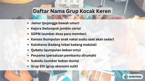 NAMA GRUP KOCAK - 200 Ide Nama Grup WA Kocak Bareng Teman-Teman