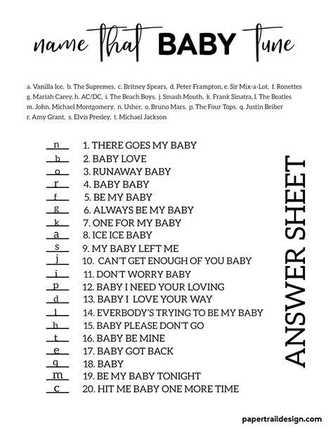 name answer key