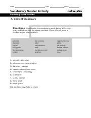 Name Date Class Vocabulary Builder Activity Copy Rrigh