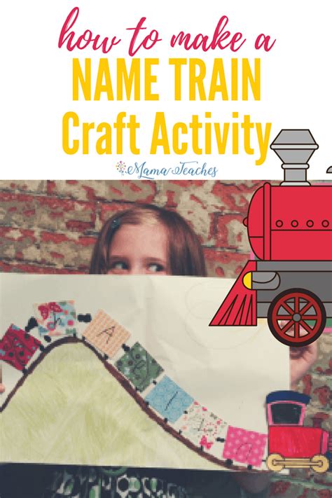 Name Train Craft Activity Mama Teaches Train Template For Preschool - Train Template For Preschool