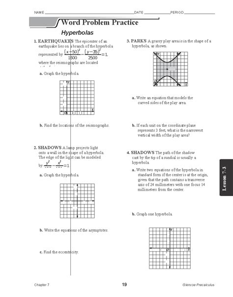 Download Name Date Period 7 3 Word Problem Practice 