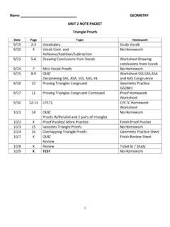 Read Online Name Geometry Unit 2 Note Packet Triangle Proofs 