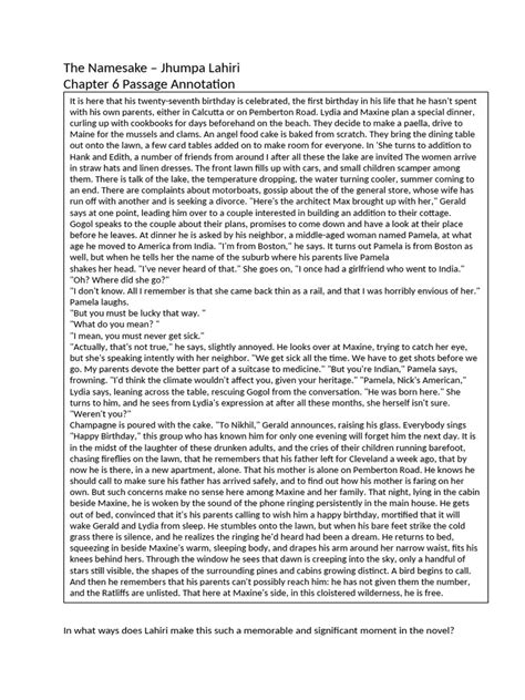 Namesake Pdf