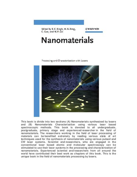 nanomaterials processing and characterization with lasers