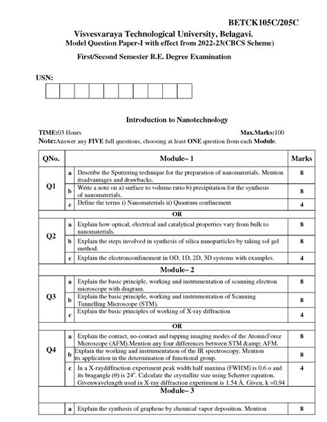 Full Download Nanotechnology Question Paper 