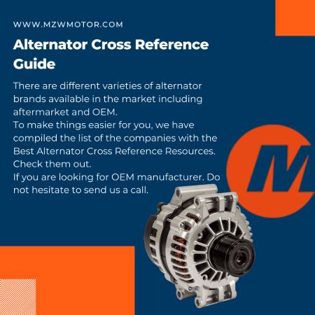 Napa Alternator Cross Reference
