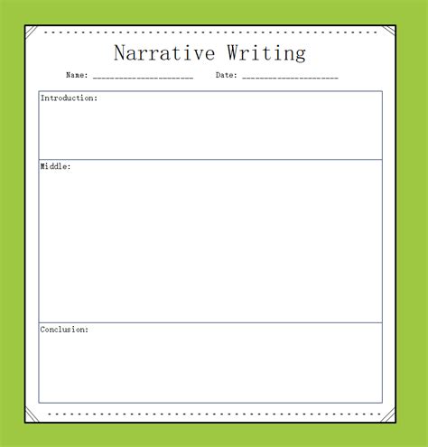 narrative writing frames for elementary