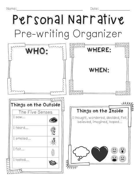 Narrative Writing Template 2nd Grade Free Download On Personal Narrative Third Grade - Personal Narrative Third Grade