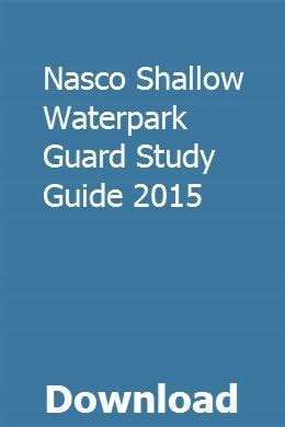 Download Nasco Shallow Waterpark Guard Study Guide 2014 
