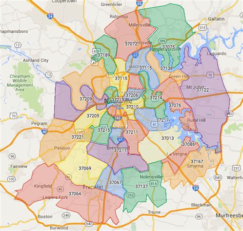 nashville tennessee zip code