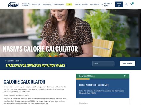 Nasm Calorie Calculator
