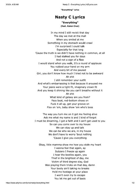 Nasty C Lyrics