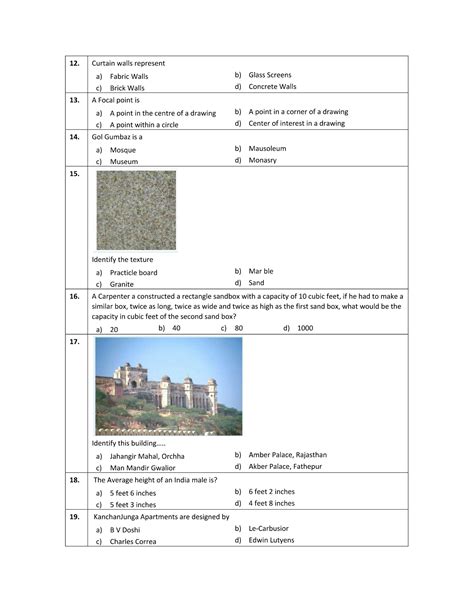 Download Nata Famous Buildings Question Papers And Answers 