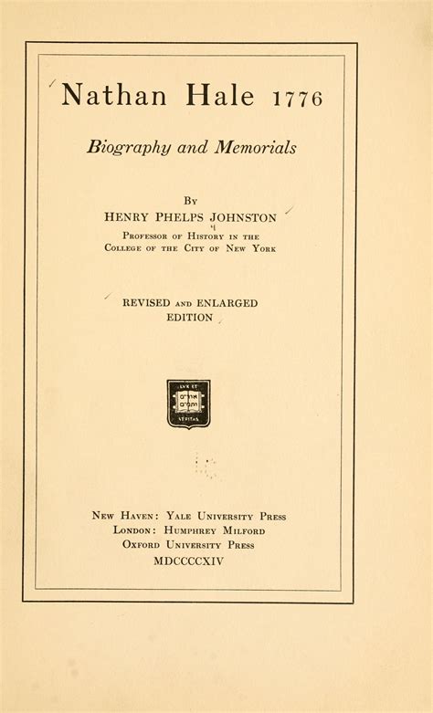 nathan hale biography form