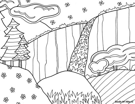 National Parks Coloring Pages Doodle Art Alley Niagara Falls Coloring Page - Niagara Falls Coloring Page
