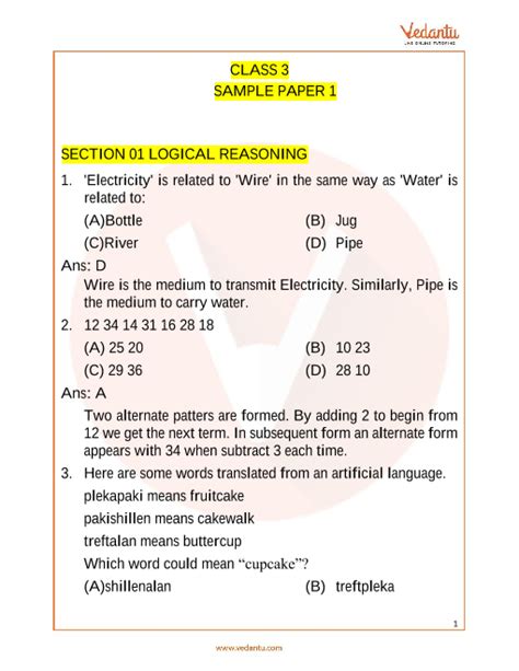 Read National Science Olympiad Question Papers For Class 3 