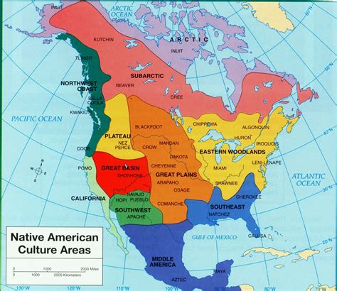 Native American Regions Map For Kids