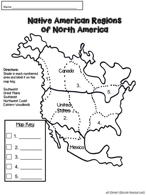 Native American Worksheets Native American Regions Map Worksheet - Native American Regions Map Worksheet