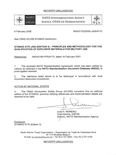 nato standardization agreement stanag layout for military