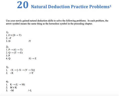 Natural Deduction Problems