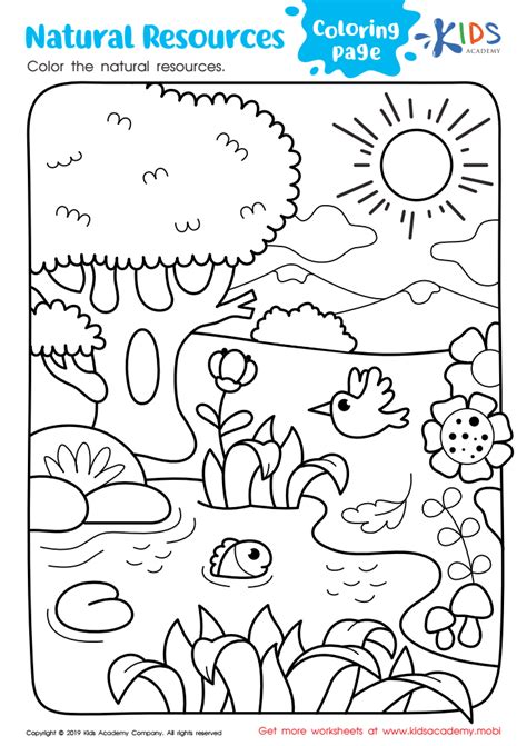 Natural Resources Coloring Page Worksheet For Kids Natural Resources Coloring Pages - Natural Resources Coloring Pages