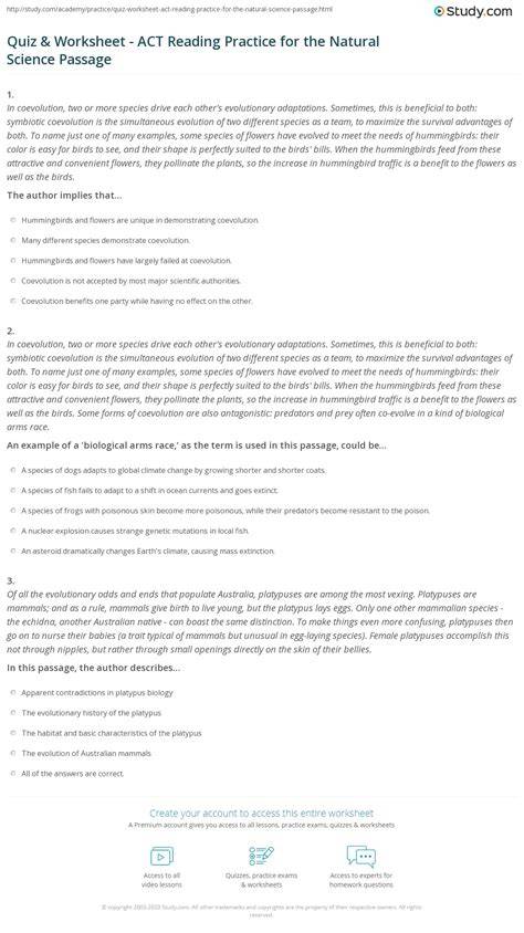 natural science passage act