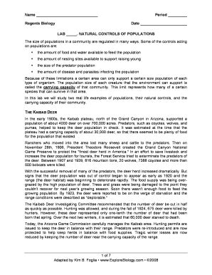 Download Natural Controls Of Populations Lab Answers 