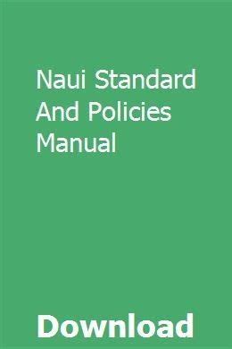 Read Online Naui Standards And Policies Manual 