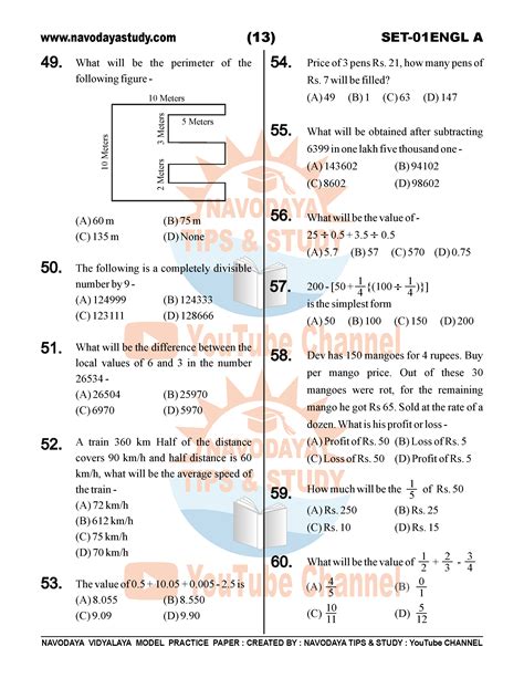 Navodaya Model Paper