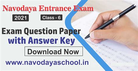 Download Navodaya Exam Paper With Answers 