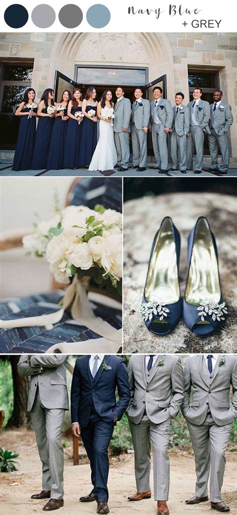 Navy Blue And Grey Wedding Color