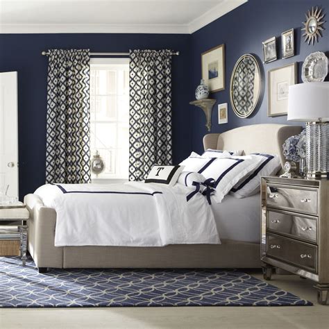 Navy Blue And White Bedrooms