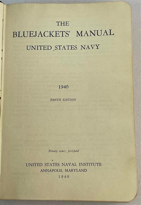 Navy Bluejackets Manual