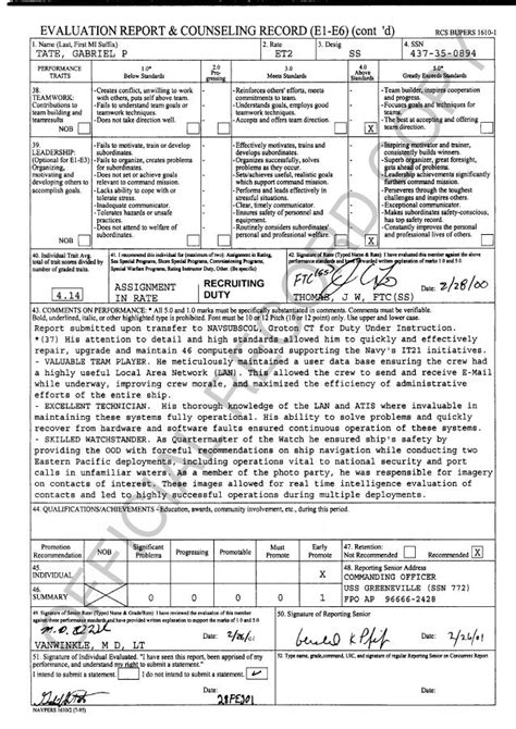 Navy Eval Instruction