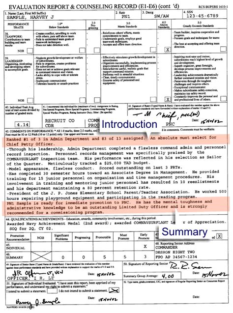 Navy Eval Writing Guide
