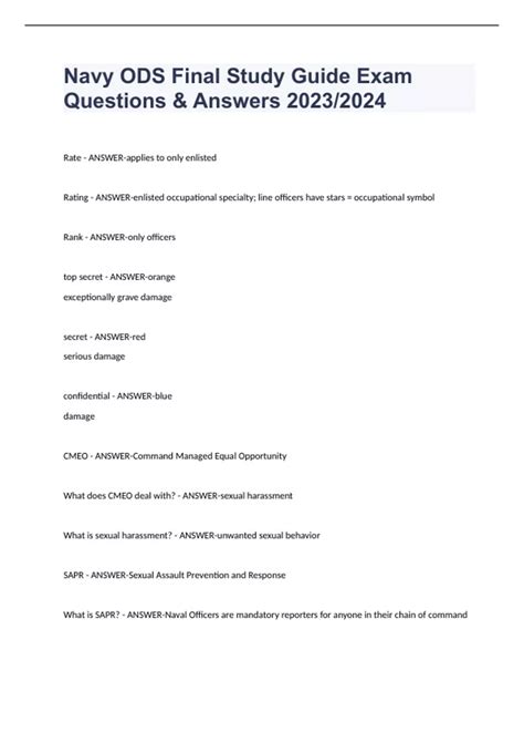 Download Navy Rate Study Guide 