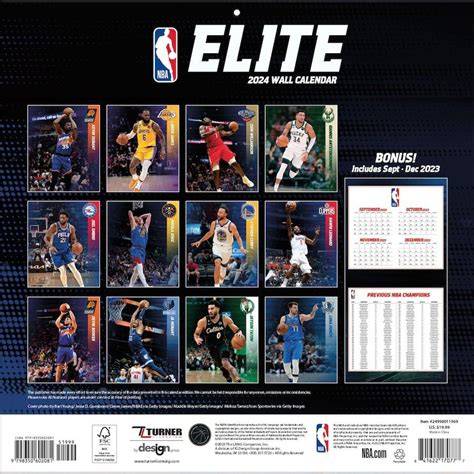 nba elite 2020 calendar