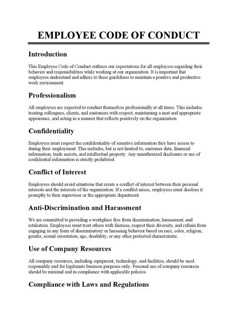 Nbc Employee Code Of Conduct