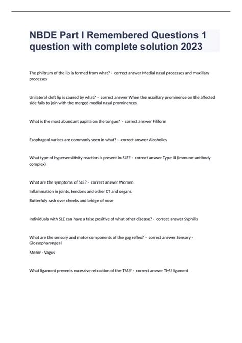 Read Nbde Released Papers 