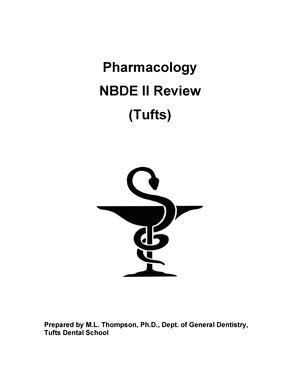 Full Download Nbde Tufts University Pharmacology Review 