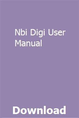 Nbi Digi User Manual