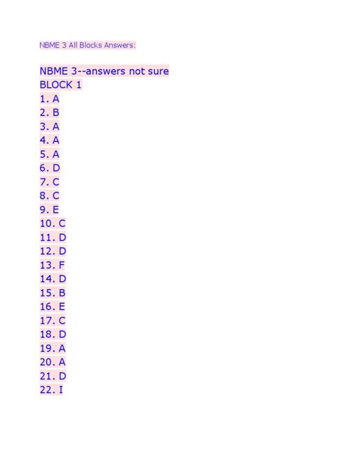 nbme form 3 answer key step 3