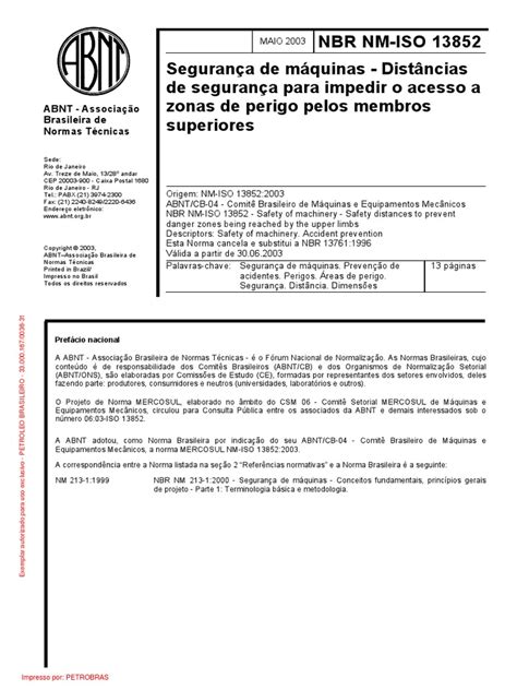 Nbr 13852