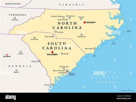 Nc Sc Map