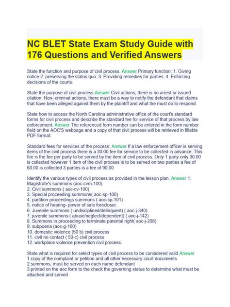 Full Download Nc Blet Training Objectives Study Guide 