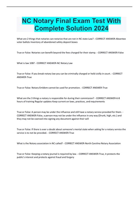 Download Nc Notary Practice Test 