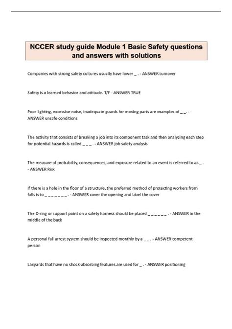 Nccer Ironworker Study Guide
