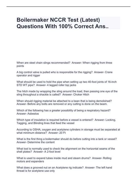 Read Online Nccer Boilmaker Test Answers 