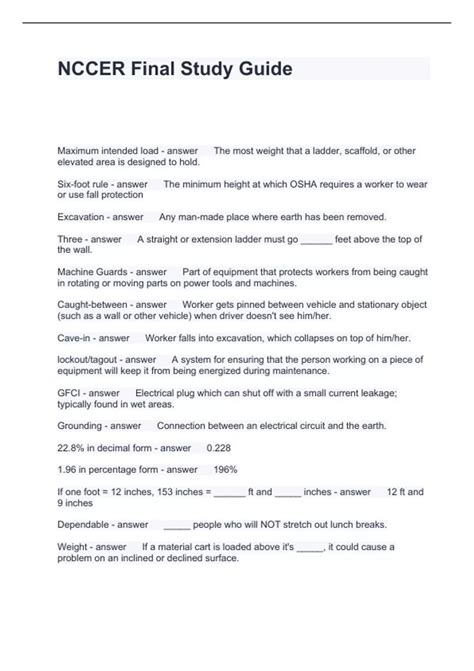 Download Nccer Carpenter Study Guide 
