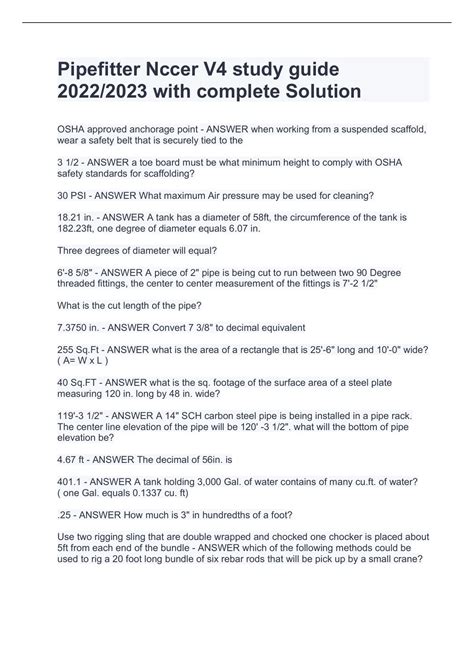 Download Nccer Pipefitter Study Guide 